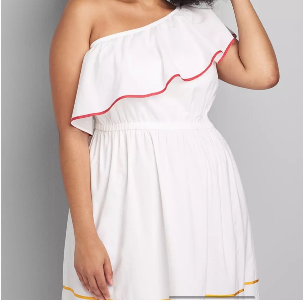One-Shoulder Ruffle-Hem Maxi Dress - Picture 2 of 4